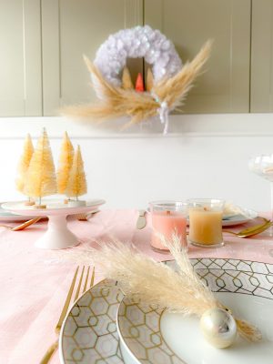 DIY pampas grass Christmas Wreath