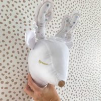 White deer head wall decor