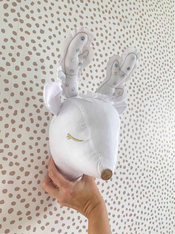 White deer head wall decor
