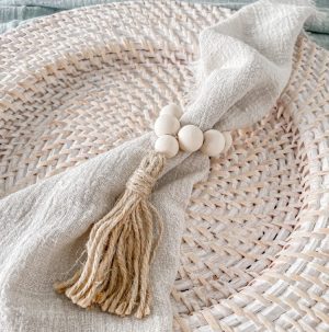 WOODEN BOHO NAPKIN RINGS