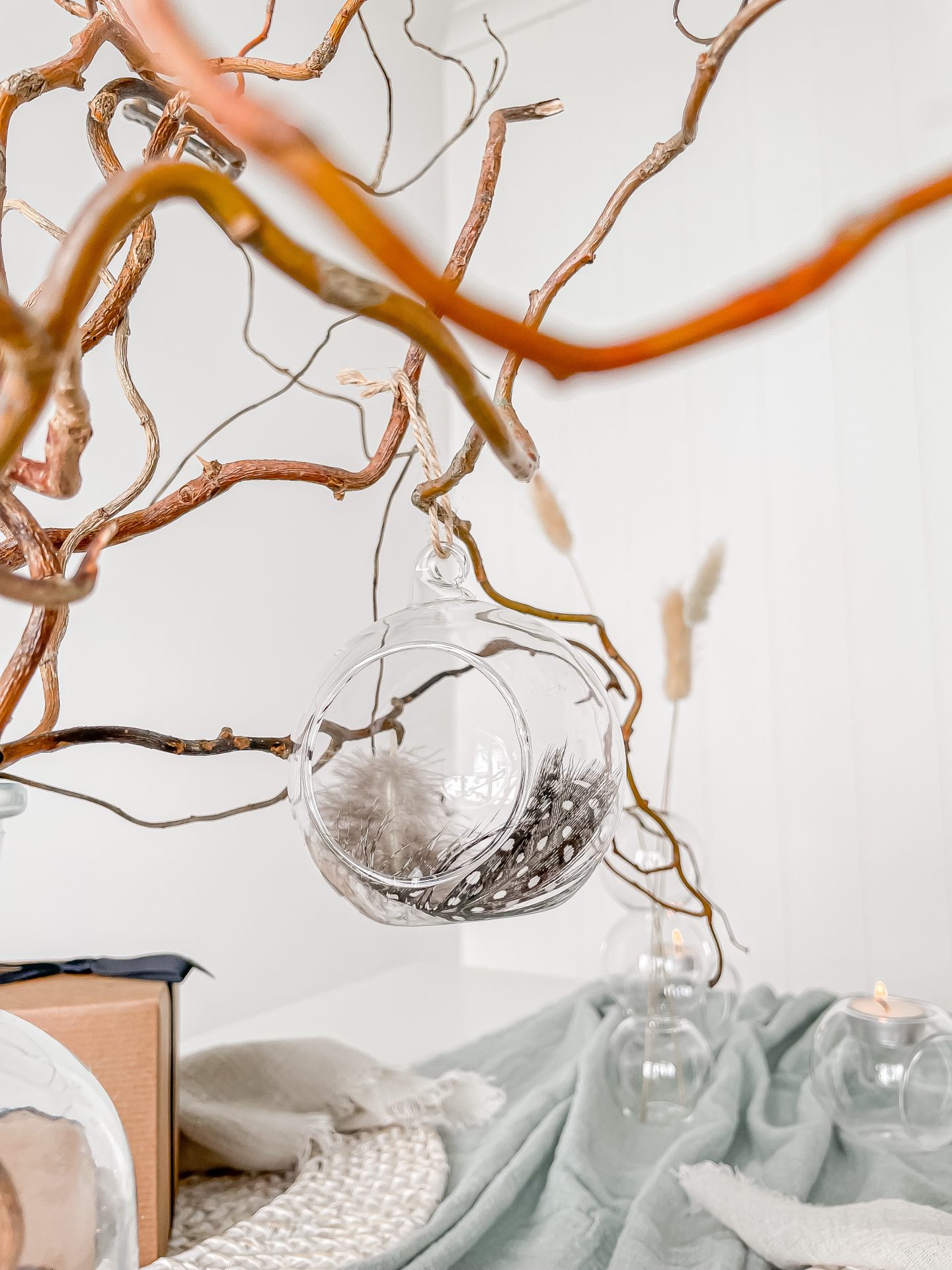 GLASS HANGING TEALIGHT HOLDERS SET OF 3