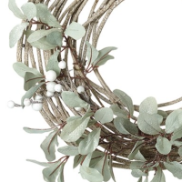 Frosted Berry and Foliage Winter Wreath
