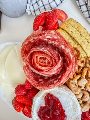 How To Make a Charcuterie Board Salami Rose