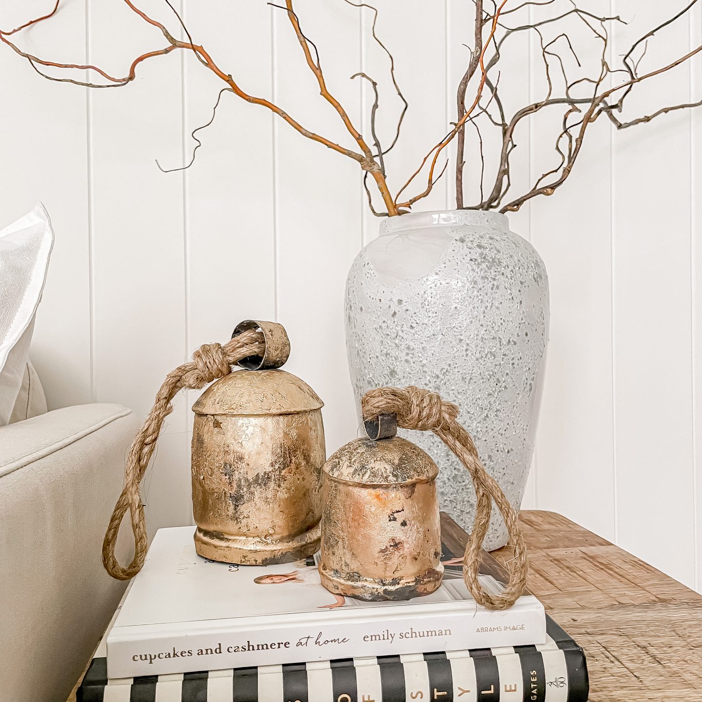 rustic brass decorative bells