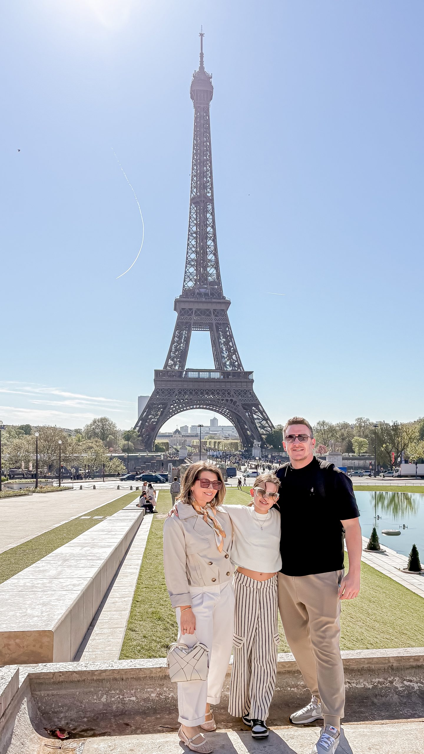 Paris with a tween Eiffel Tower Trocadero view