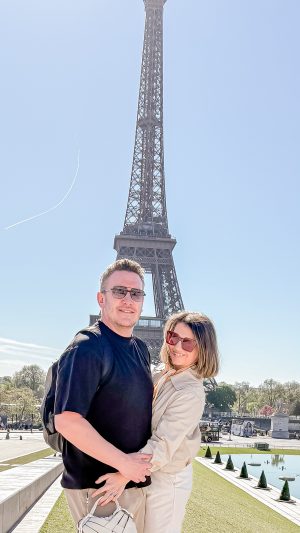 Paris with a tween Eiffel Tower Trocadero view