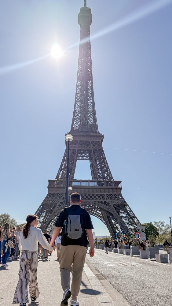 Paris with a tween Eiffel Tower Trocadero view