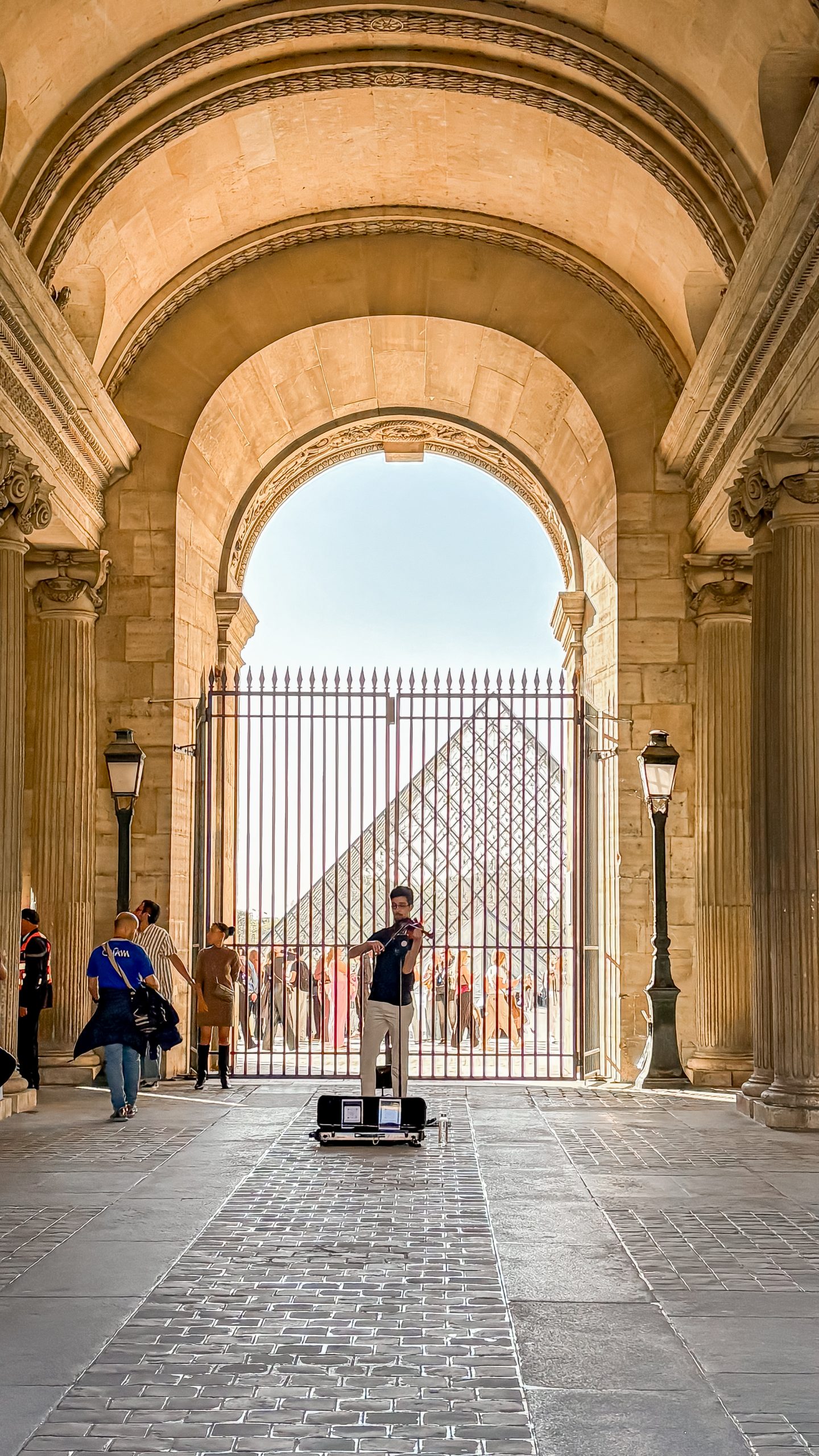 iconic Louvre pyramid photos