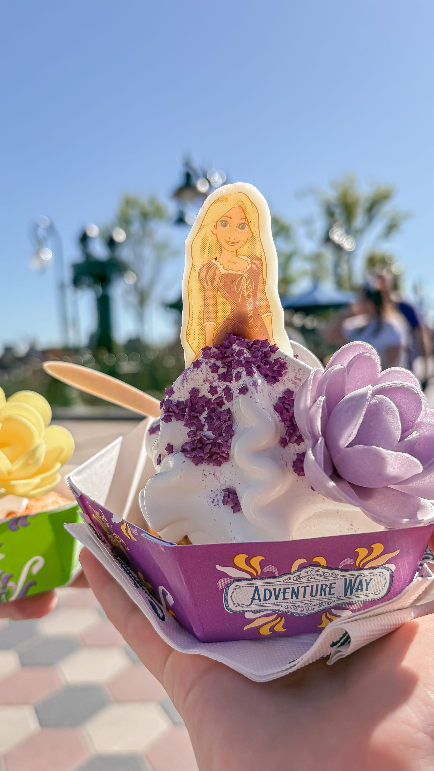 viral princess ice cream from Chez Marianne in Disneyland Paris Adventure World